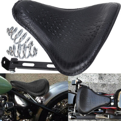 Motorcycle Crocodile Solo Seat for Harley Chopper Bobber Softail
