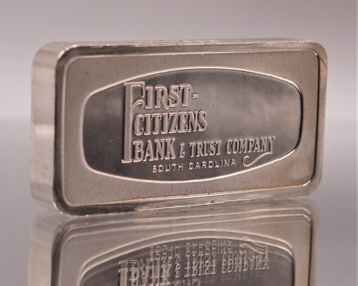 1970 First Citizens Bank South Carolina Franklin Mint 2oz Silver