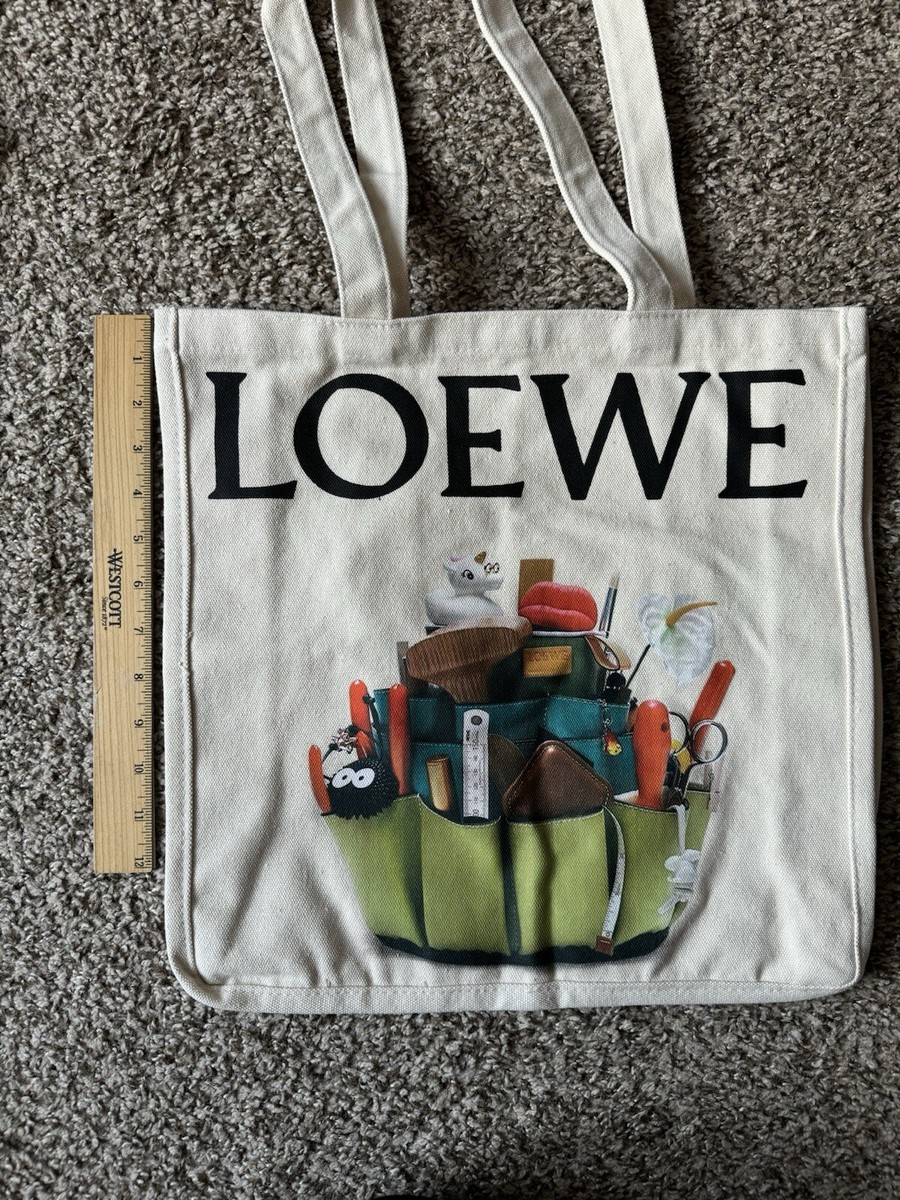 Loewe Crafted World Exhibition Shopping Canvas Tote Bag - Green | eBay