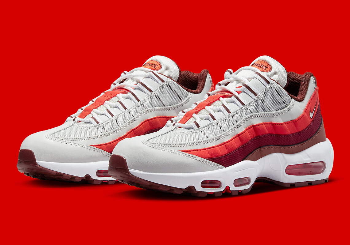 Nike Air Max 95 Crimson Red/White/Photon Mens US Size 9-13 Casual