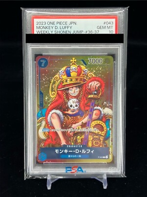 PSA 10 ONE PIECE CARD GAME P-043 Monkey D. Luffy TCG SHONEN JUMP