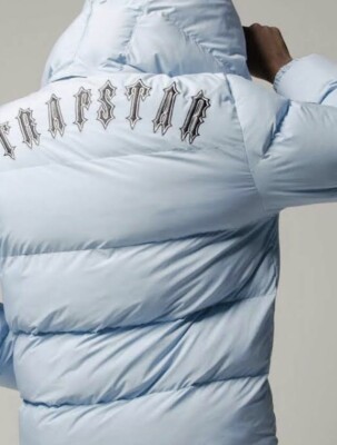 Trapstar Irongate Hooded Puffer Jacket-Ice Blue❄️ Large 💧 BRAND