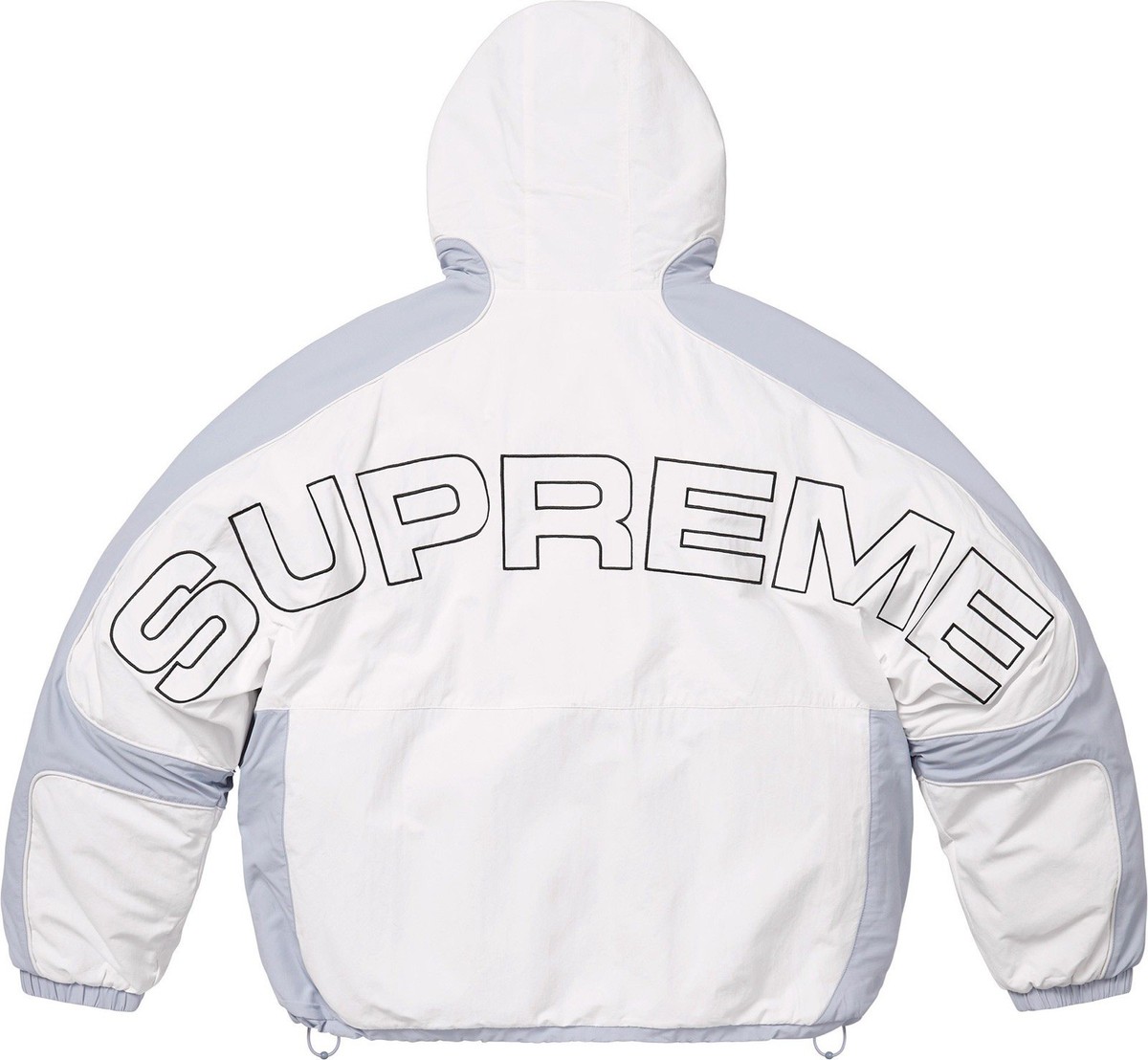 SUPREME FAUX FUR REVERSIBLE HOODED TRACK JACKET SS25 WHITE Size