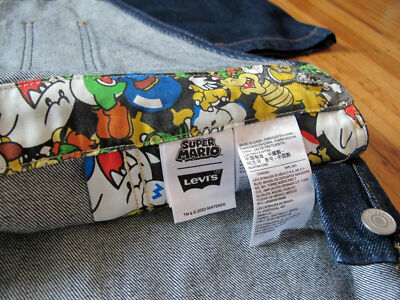 Levi's X Super Mario Nintendo Men's Denim Dungaree Overalls Jeans