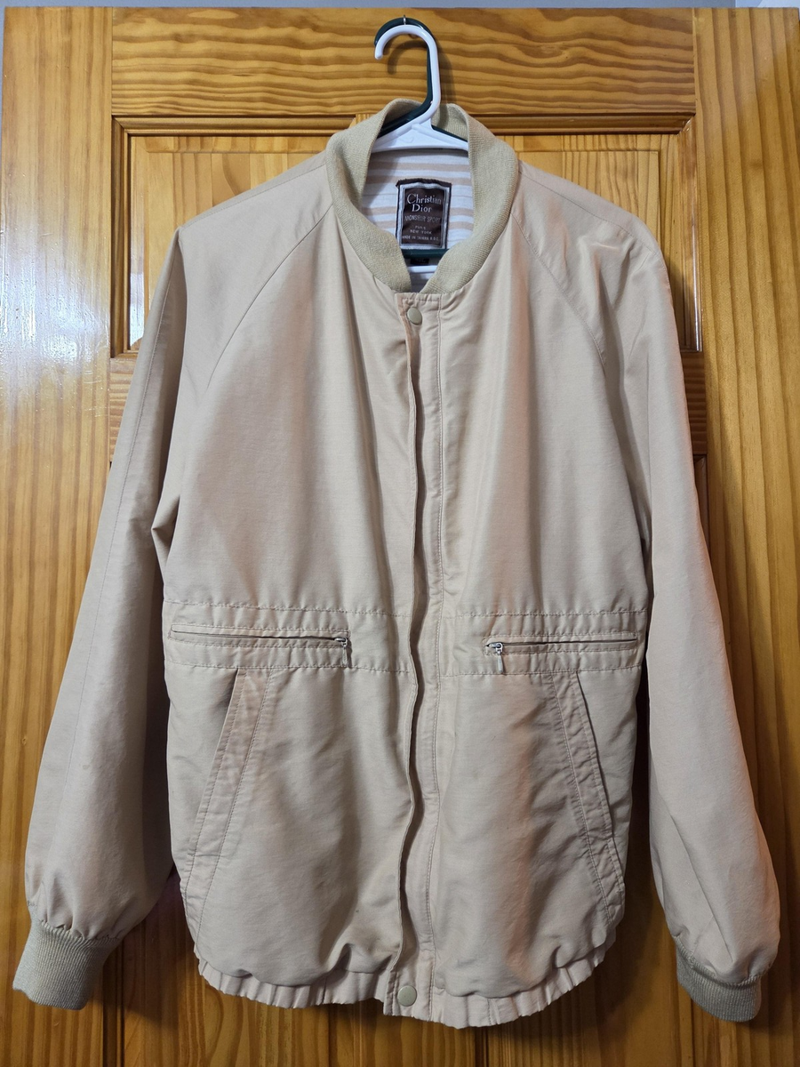 Vintage Christian Dior Monsieur Jacket Mens 40L Beige Harrington