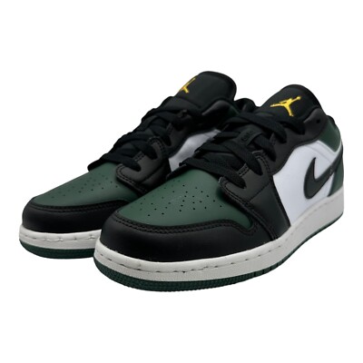 Nike Air Jordan 1 Low (GS) “Green Toe” Black White (553560-371
