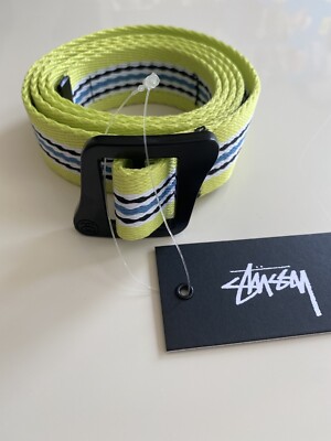 Stussy Braided Lime Belt Size O/S | eBay