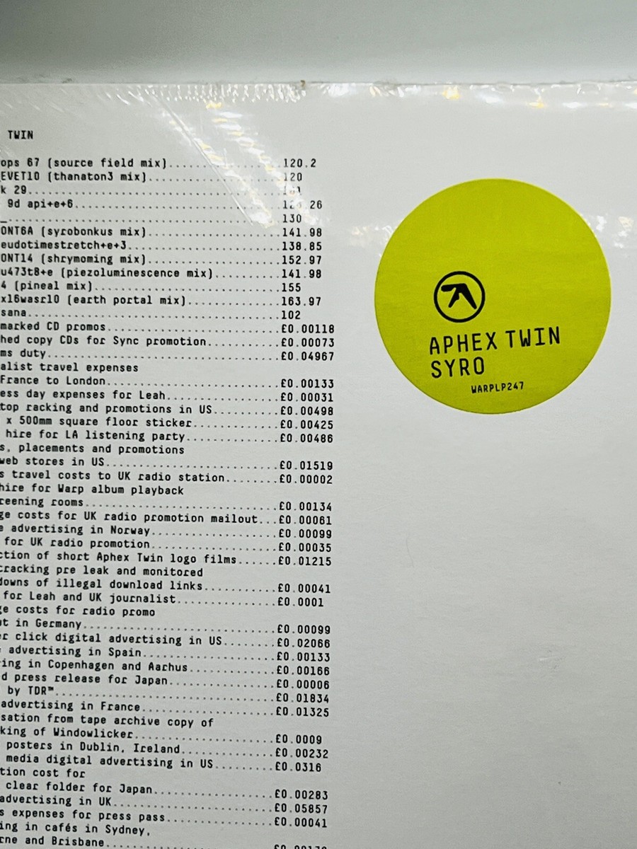 APHEX TWIN Syro VINYL 3xLP Six Panel Gatefold SEALED Warp Records