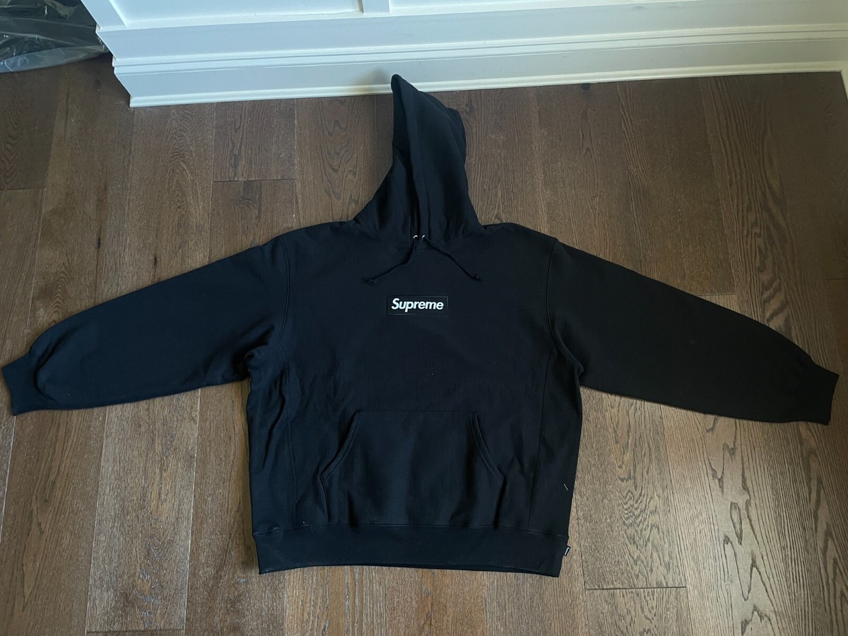 Supreme Box Logo Hoodie Black XLarge XL Hooded Sweatshirt Bogo