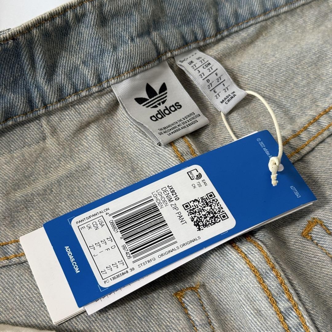 Adidas Women S Denim Zip Pant Pants 27 Jx9210 Limited Edition Rare