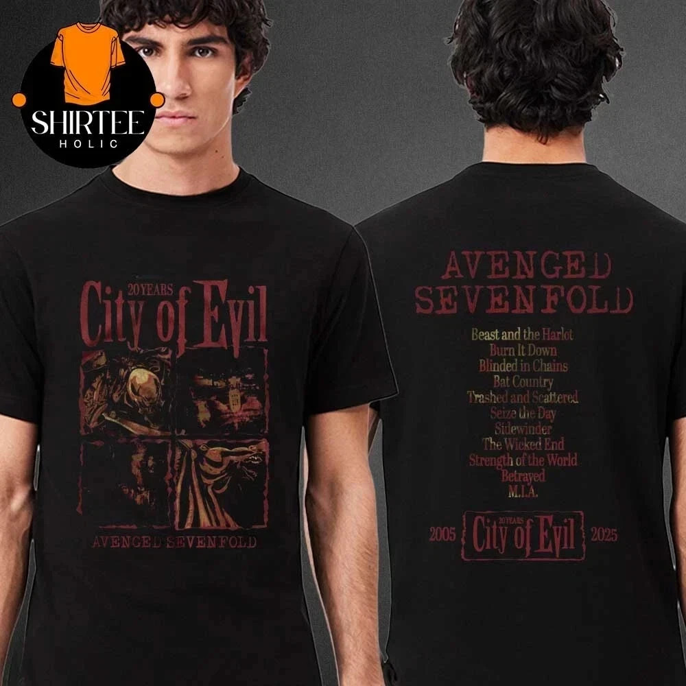 Avenged Sevenfold City Of Evil C.O.E 20th Anniversary 2025 Unisex