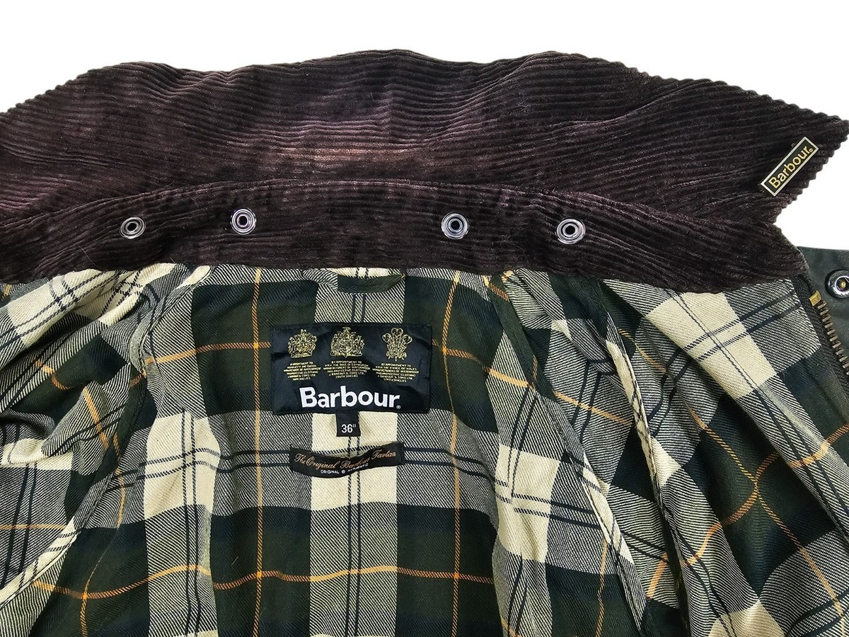 HOT Men's BARBOUR @ BEDALE -SL LONG PARKA PLAID LINED GREEN WAXED