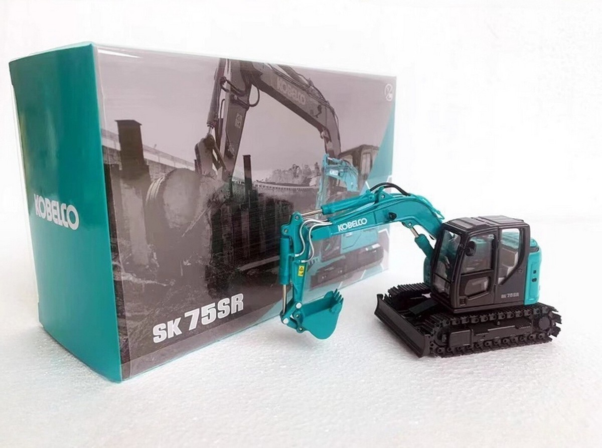 1/50 Scale KOBELCO SK 75SR Compact Excavator Diecast Model Toy