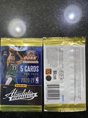 2020-21 Panini Absolute Memorabilia NBA Basketball Cards 1 Pack