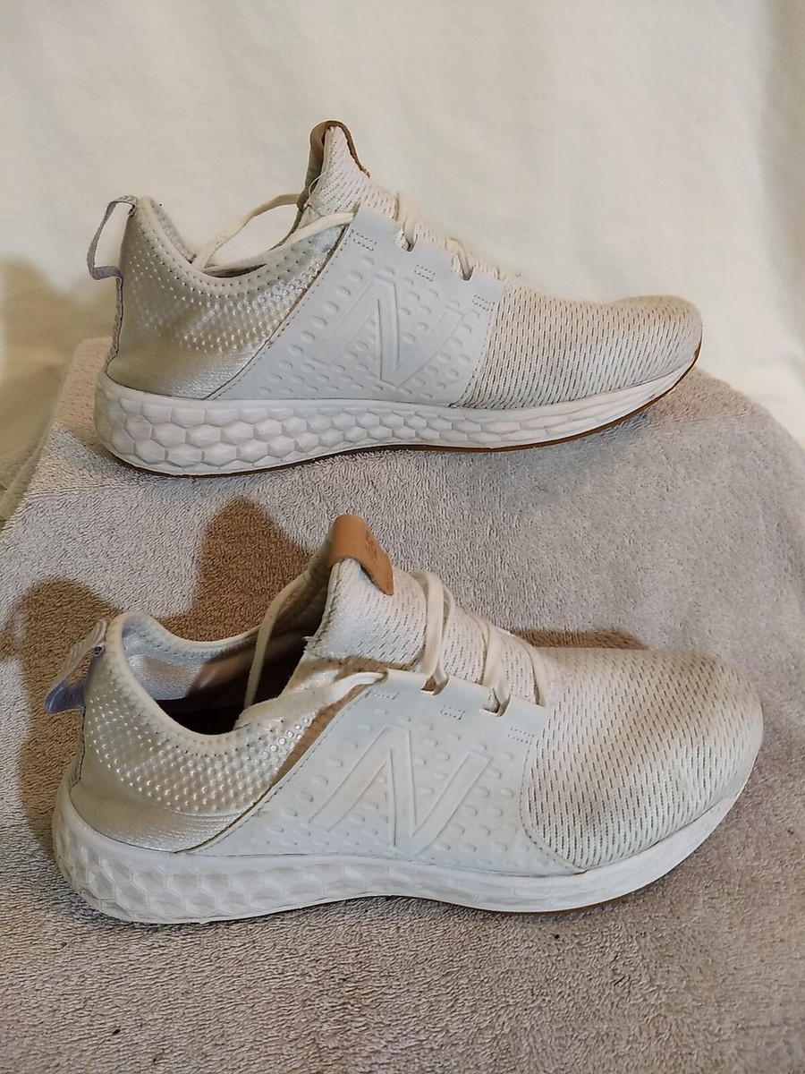 New Balance Mens Fresh Foam Cruz White Running Shoes, Size: 10 D