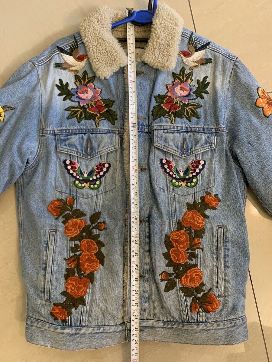 Gucci Embroidered Denim Jacket - Size -44 | eBay