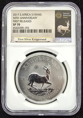 2017 South Africa Silver Krugerrand 50th Anniversary NGC SP70 | eBay
