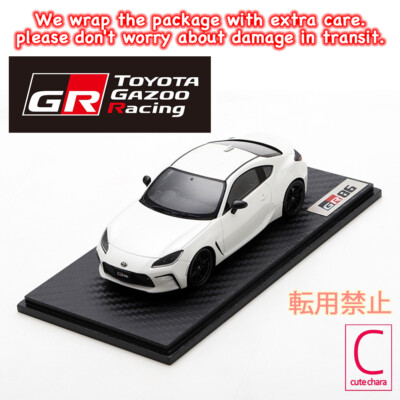 Spark TOYOTA GR86 1:43 Scale Model Crystal White Pearl GAZOO Japan