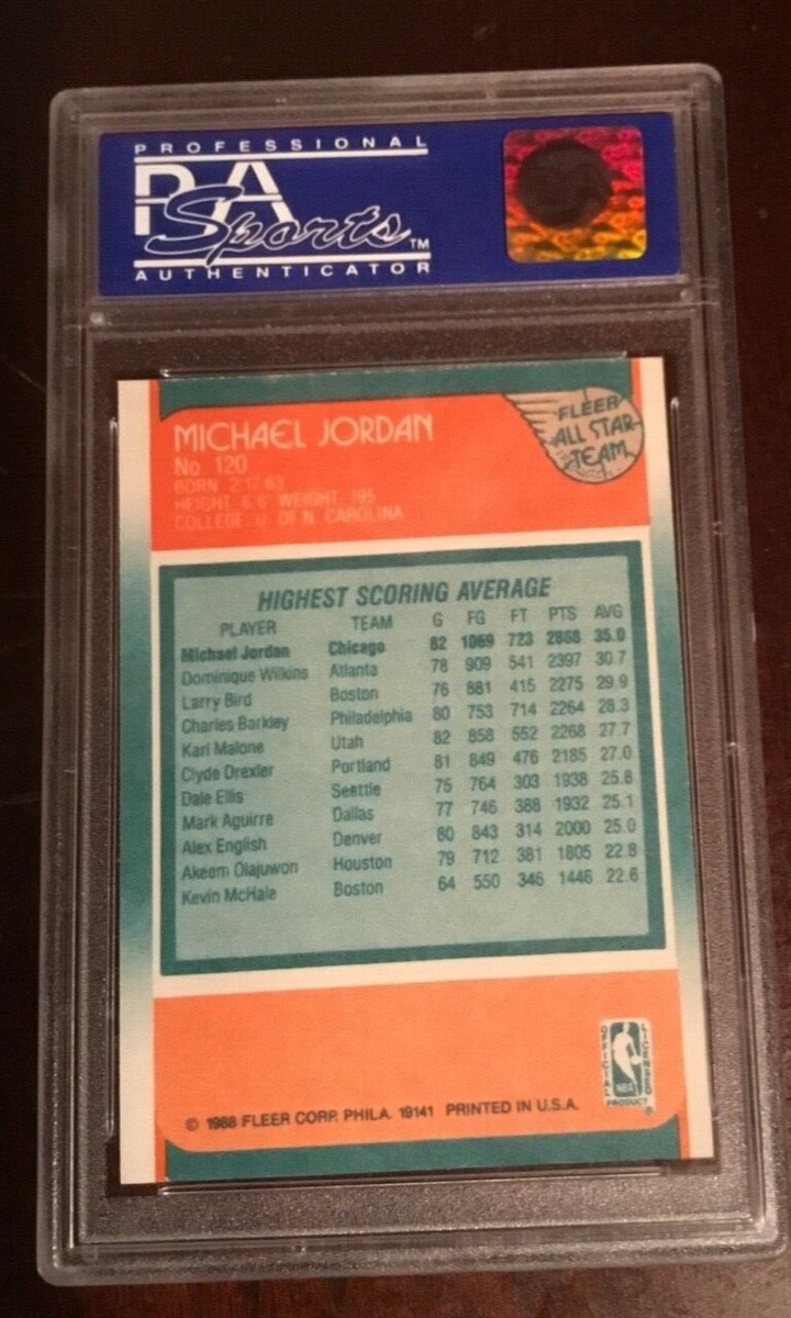 1988 fleer michael jordan all star #120 PSA 9 | eBay