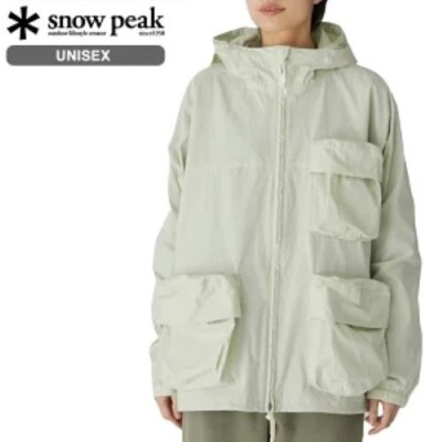 Snow Peak Indigo C/N Parka Ivory White Size S M L XL Lightweight