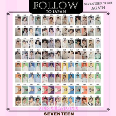 SEVENTEEN FOLLOW JAPAN TOUR AGAIN Photo card Official Merchandise