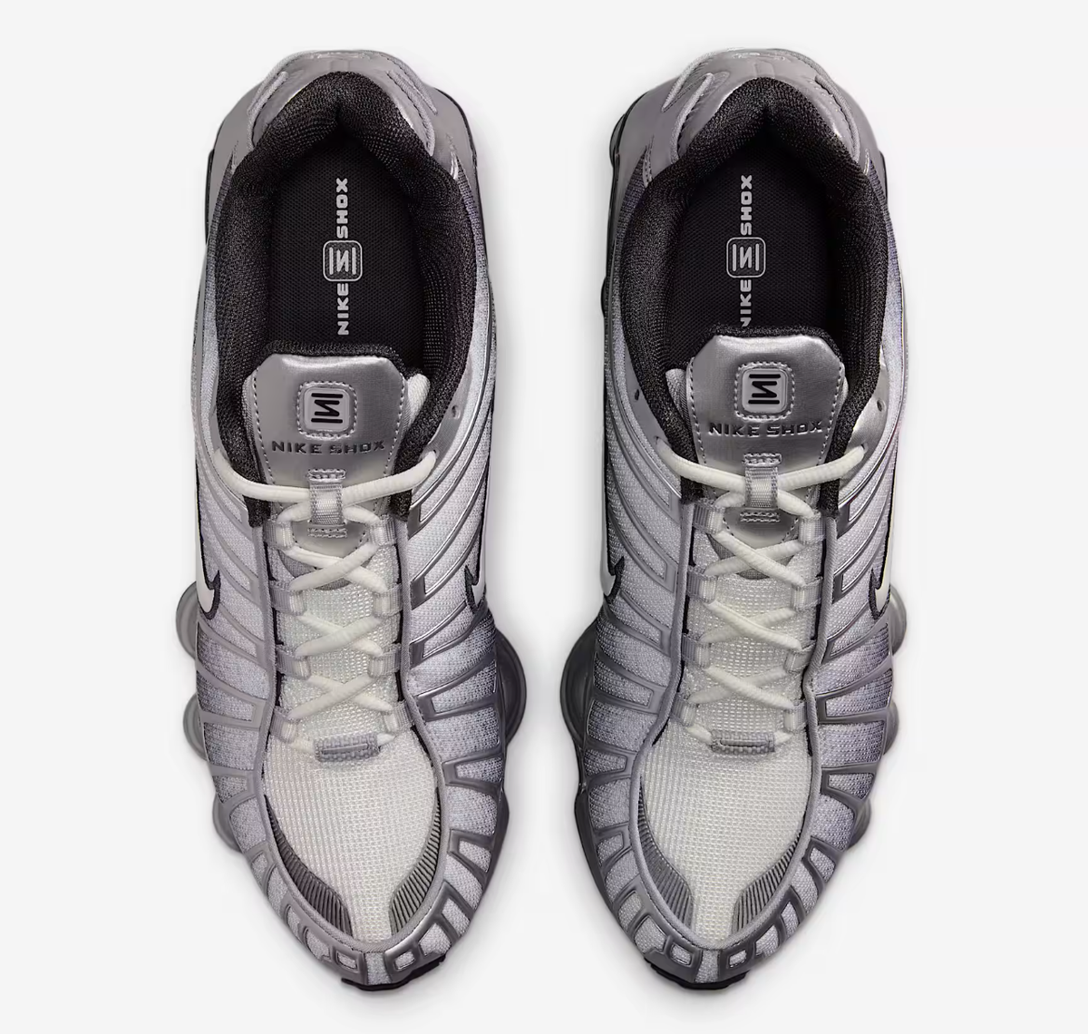 Nike Shox TL Shoes Metallic Silver Wolf Grey Black Men's | Size 8