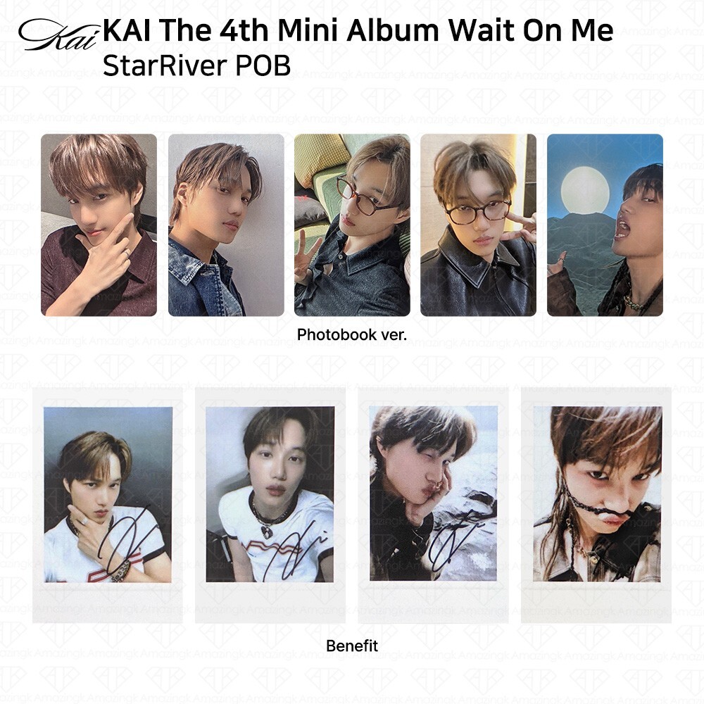 Kai The 4th Mini Album Wait On Me StarRiver POB Photocard Polaroid