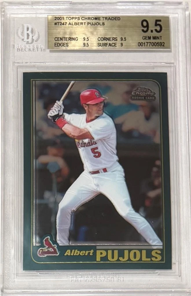 Topps Albert Pujols Grade 9.5 Baseball Sports Trading Cards