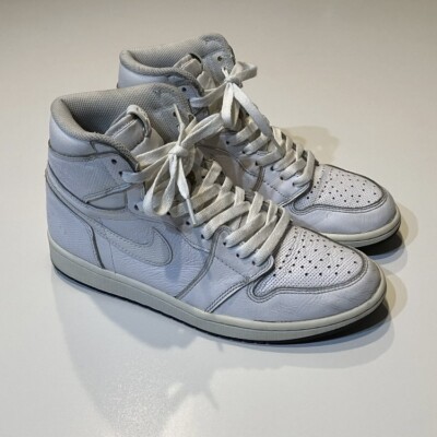 2017 Nike Air Jordan 1 Retro 1 High OG Size 9 White Perforated