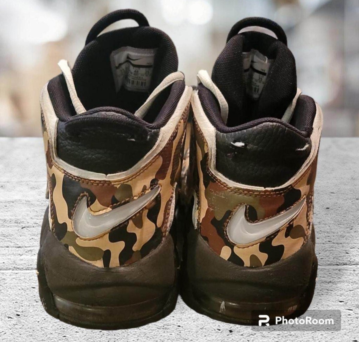 Size 7y- Nike Air More Uptempo QS Black Camo 2019 CJ 0930-001 | eBay