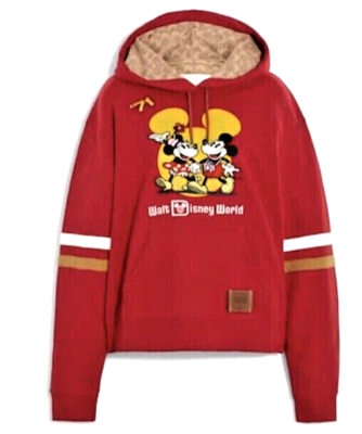 New Disney Coach Hoodie Minnie And Mickey Sweater Sweatshirt XL | eBay