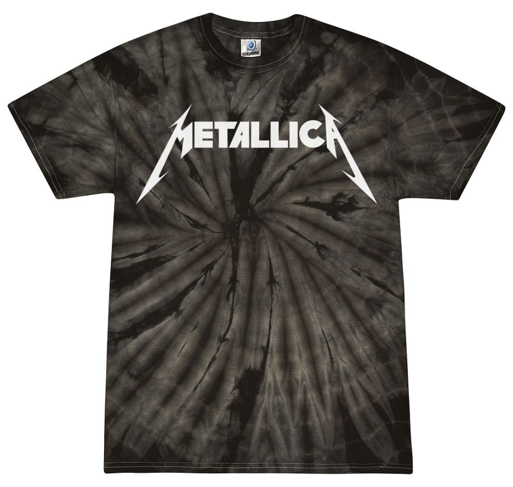Metallica Logo Tie-Dye T-Shirt Rock Band Classic Youth and Adult