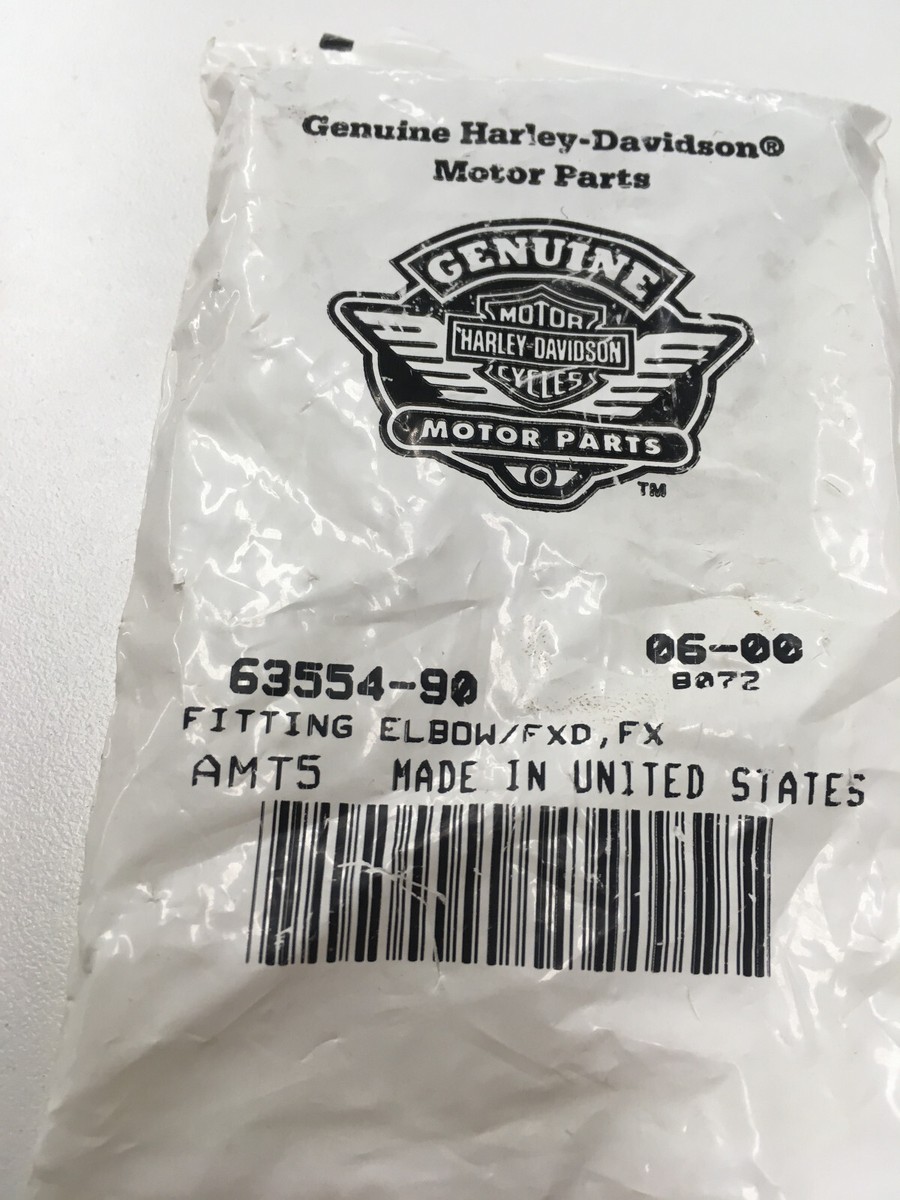 NOS OEM Genuine Harley Davidson FX Elbow Fitting P/N 63554-90 NEW