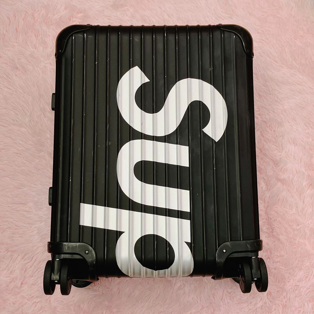 Supreme x Rimowa Topas Multiwheel 45L Black 4-wheels Carry Case