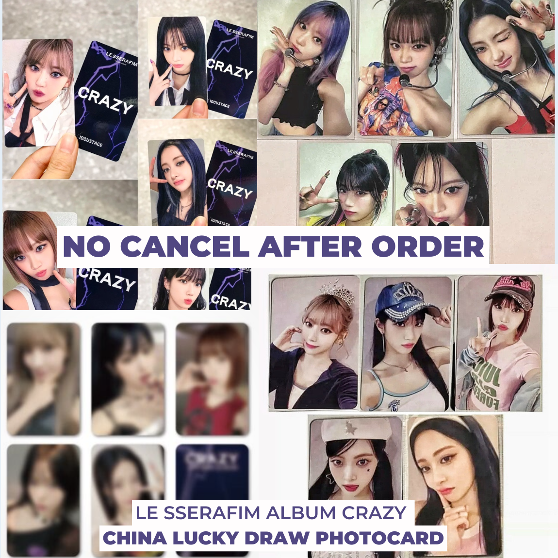 LE SSERAFIM CRAZY CHINA YETIMALL YZY PHOTOCARD POB LUCKY DRAW