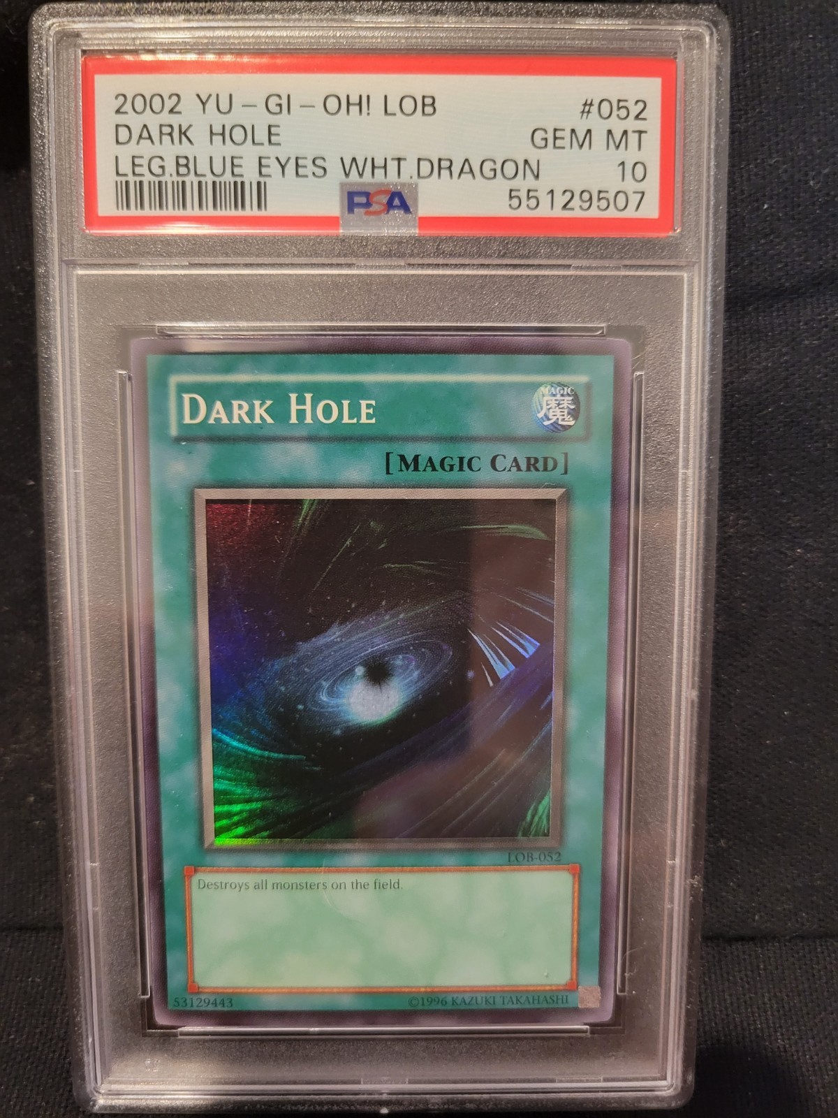 Dark Hole 2002 Legend of Blue Eyes White Dragon #LOB-052 Base