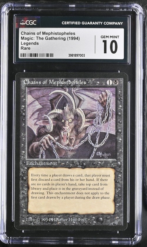 CHAINS OF MEPHISTOPHELES Legends MtG CGC 10 Graded GEM MINT | eBay