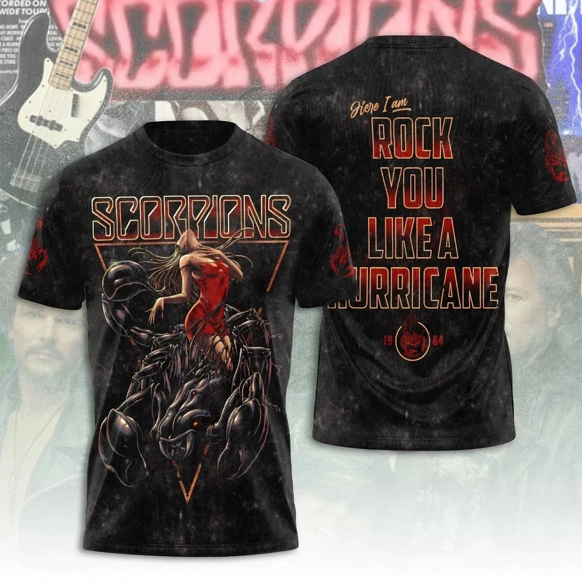 Scorpions Tour T Shirt In Men's T-Shirts for sale | eBay