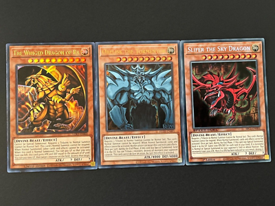 YUGIOH EGYPTIAN GOD DECK- OBELISK- SLIFER- WINGED DRAGON OF RA