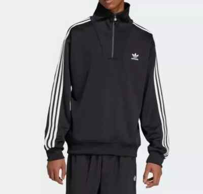Adidas Funnel Neck TT Track Top Jacket Men Size M IZ4803 Black | eBay