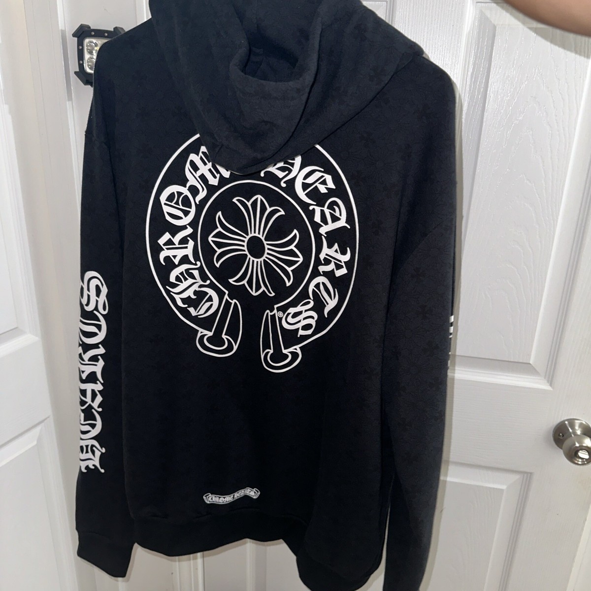 Chrome Hearts Plus Cross All Over Print Zip Up hoodie M Horseshoe