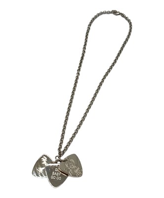 HYSTERIC GLAMOUR Skull Guitar Pick Necklace Pendant Jewelry Unisex