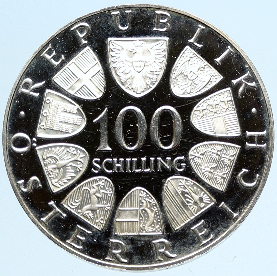 1976 AUSTRIA Innsbruck Winter OLYMPIC Games PRF Silver 100