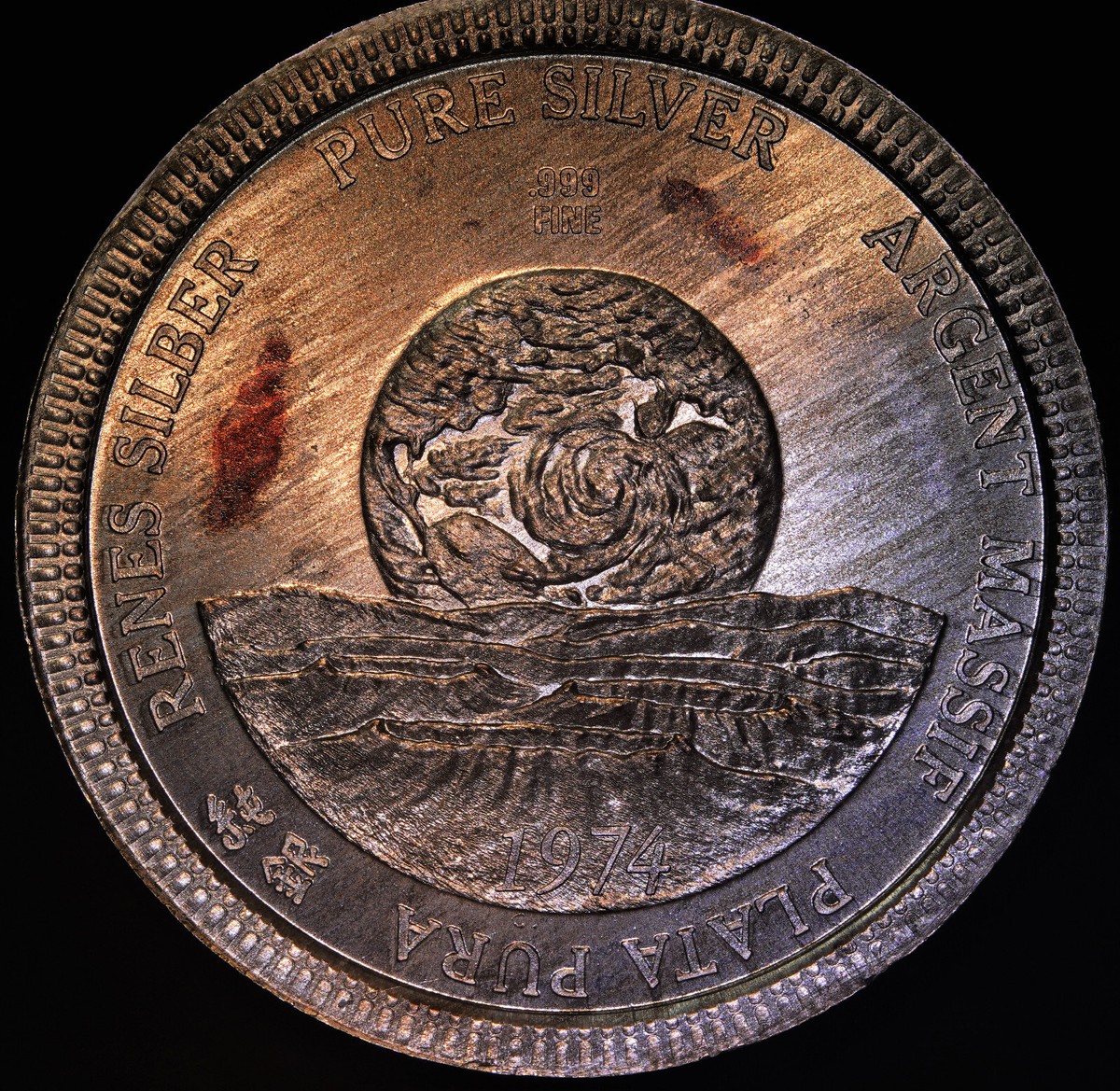 1974 International Trade Unit Plata Pura Argent 1oz 999 FINE