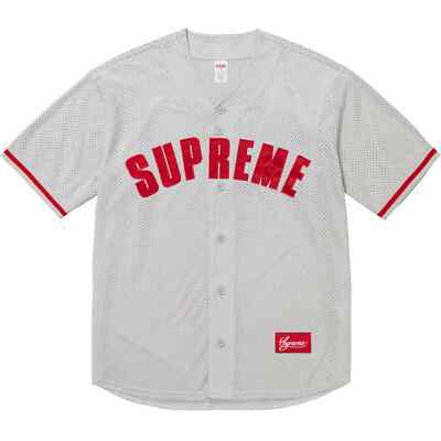 Supreme Ultrasuede Mesh Baseball Jersey Black Navy Grey 3colors