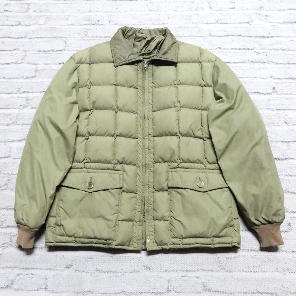 Vintage 60s Eddie Bauer Quilted Down Jacket Size 46 Skyliner Goose