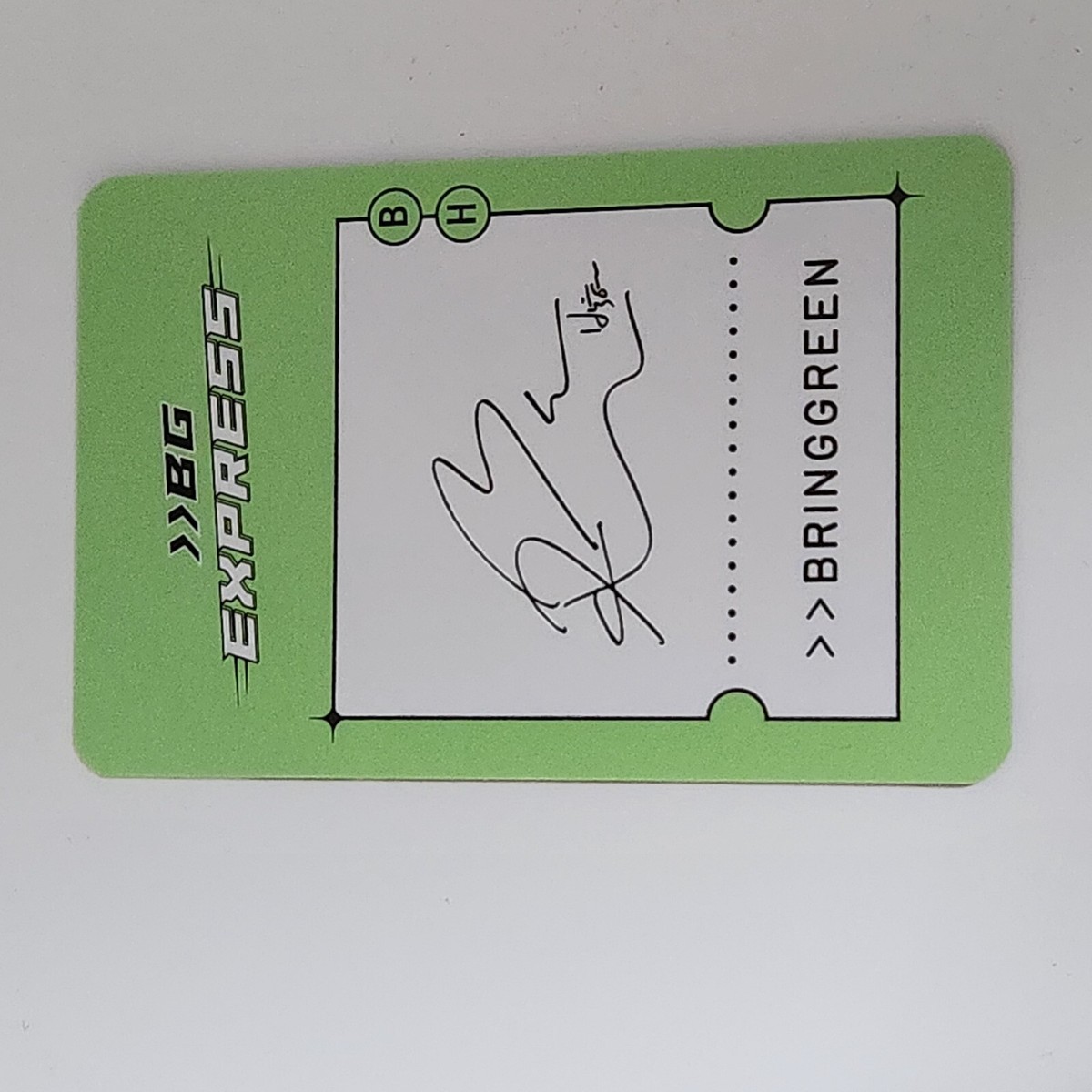 EXO BAEKHYUN X BRINGGREEN PHOTOCARD EXPRESS EXO OFFICIAL EVENT