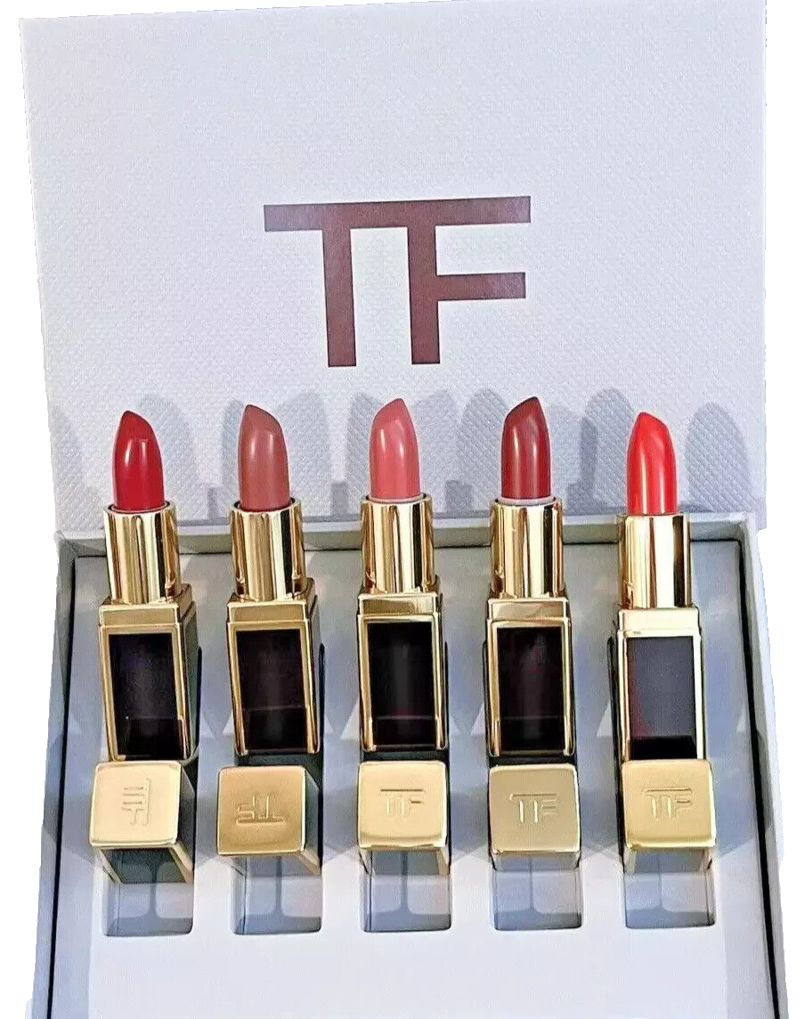 Tom Ford Lip Color Mini Deluxe 5pc Set (1g/.03 oz Ea.) 01, 80, 15