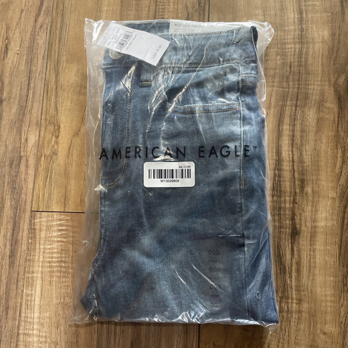 American Eagle Super High Rise Jegging Size 000 SHORT Med Bright