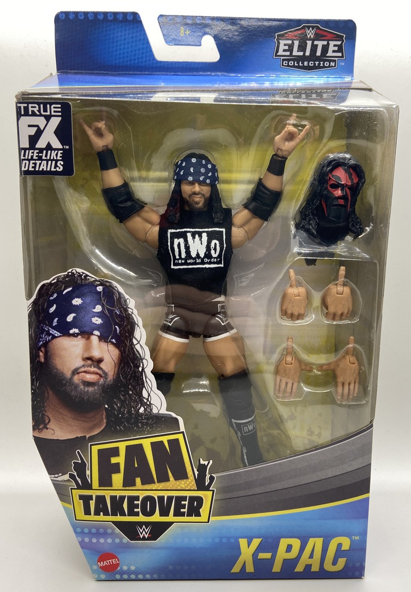 WWE ELITE FAN TAKEOVER X-PAC FIGURE NWO KANE MASK WCW WWF IN STOCK